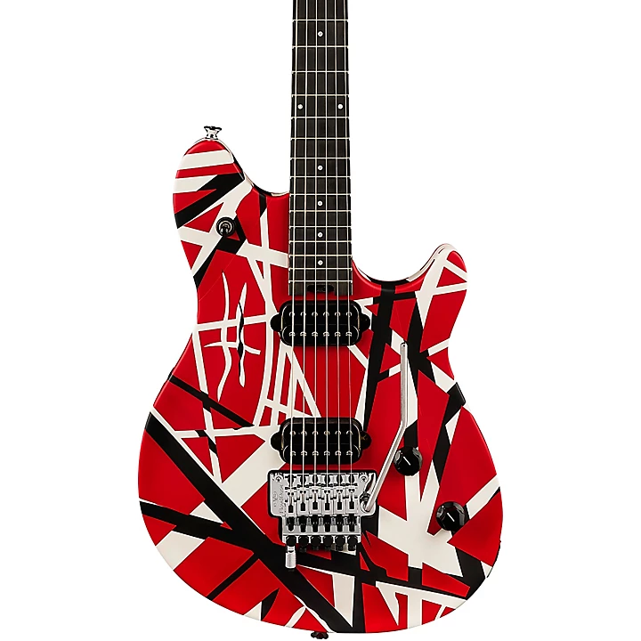 Wolfgang Special Satin Striped Electric Guitar Satin Red Black and White