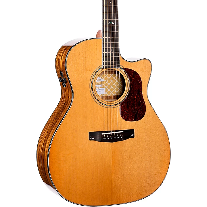 Gold Series A6 Auditorium Bocote Acoustic Electric Guitar Natural