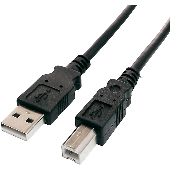 Black USB 20 A Male to B Male Cable 10