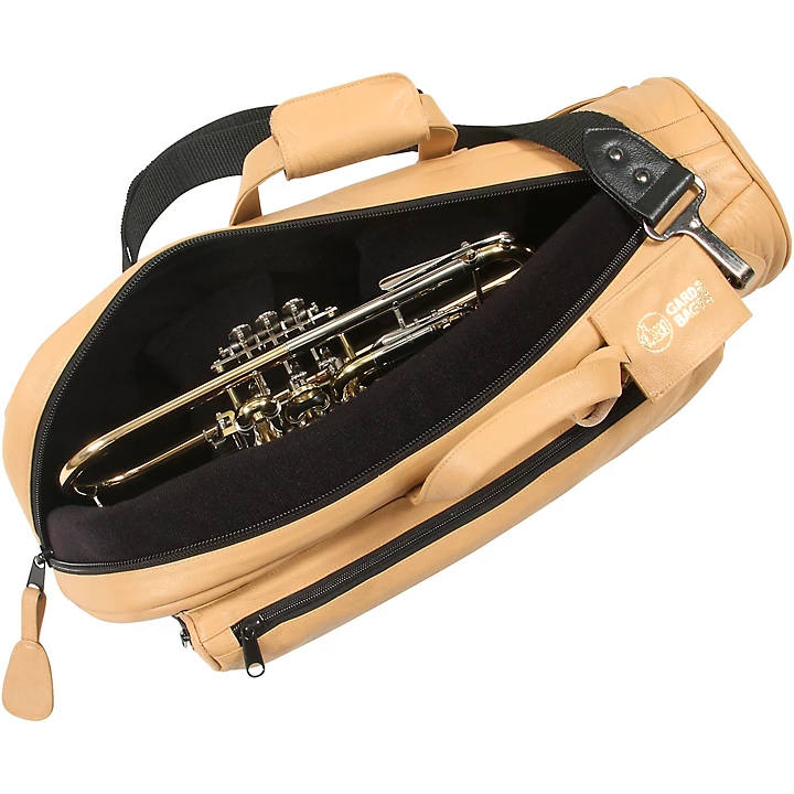 Single Trumpet Gig Bag Light Tan Leather