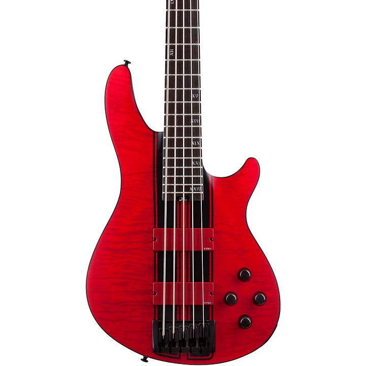 C 5 GT 5 String Electric Bass Satin Trans Red