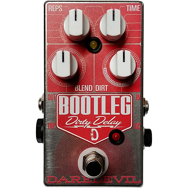 Daredevil Pedals Bootleg Dirty Delay Effects Pedal Red
