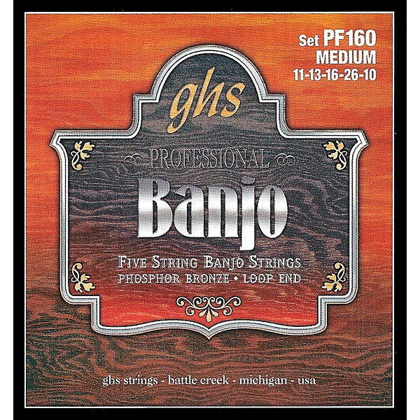 Phosphor Bronze 5 String Banjo Strings Medium