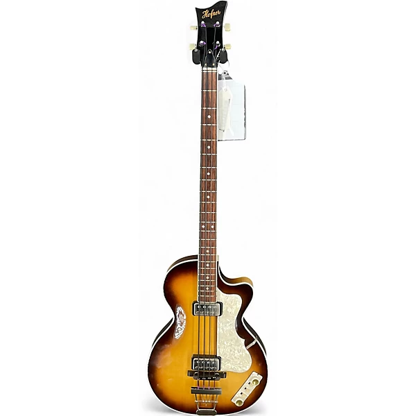 Used Hofner 500/2 Club Sunburst Electric Bass Guitar