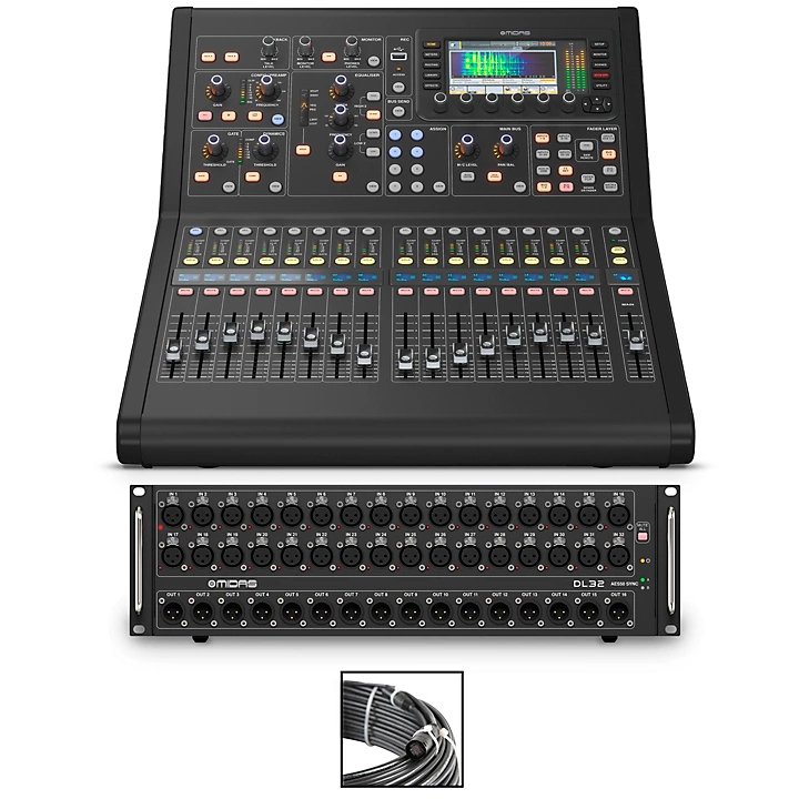 M32R LIVE Digital Mixer Bundle With DL32 Stage Box