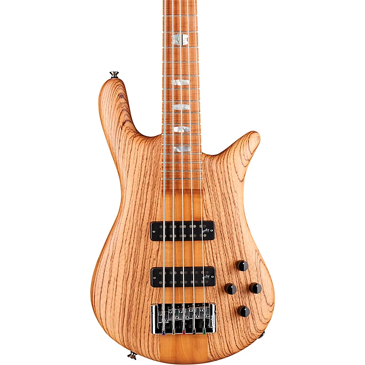 Euro 5 RST Zebrawood Limited Edition 5 String Electric Bass Guitar Natural