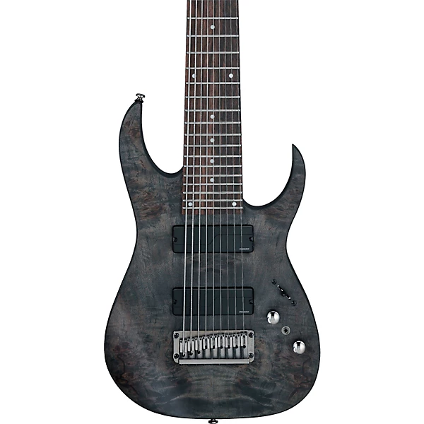 RG9PB RG Axe Design Lab 9 String Electric Guitar Transparent Gray Flat