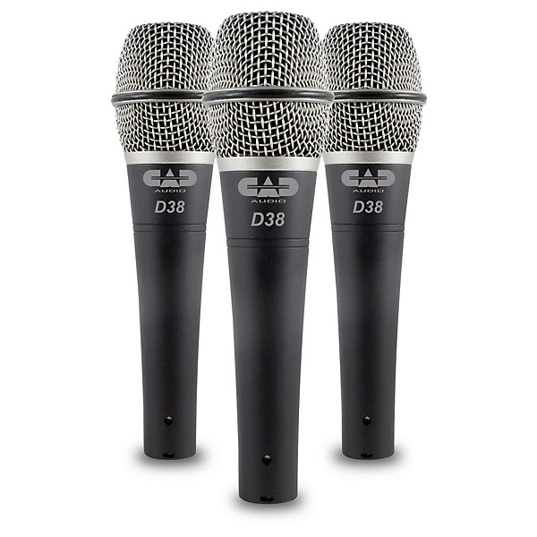 D38 Supercardioid Dynamic Handheld Microphones 3 Pack