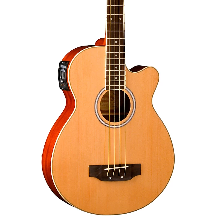 AB5 Cutaway Acoustic Electric Bass Guitar Natural