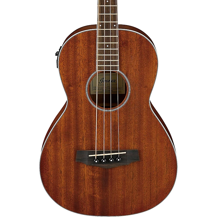 PNB14E Parlor Acoustic Electric Bass Guitar Natural