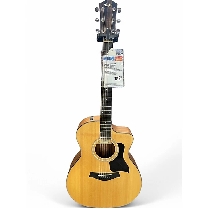 Used Taylor 114CE Natural Acoustic Electric Guitar