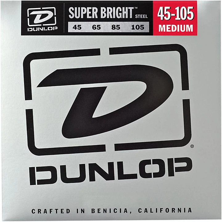 Super Bright Steel Medium 4 String Bass Guitar Strings