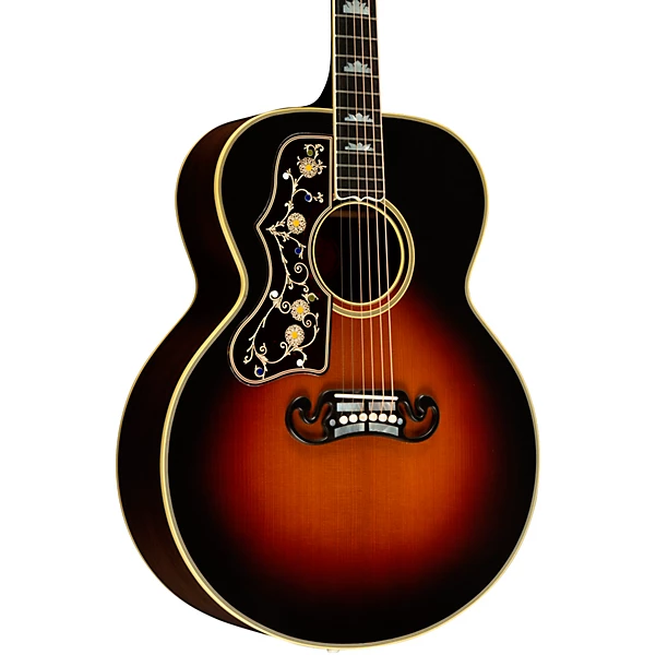 Gibson Pre War SJ 200 Rosewood Left Handed Acoustic Electric Guitar Vintage Sunburst