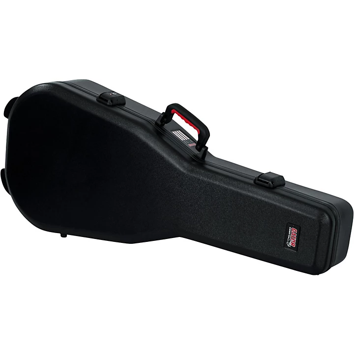 TSA ATA Molded Acoustic Guitar Case Black Black