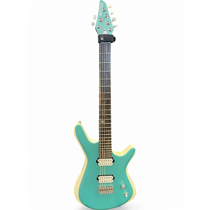 Used 2017 Keisel Vanquish 6 Blue Mist Metallic Solid Body Electric Guitar