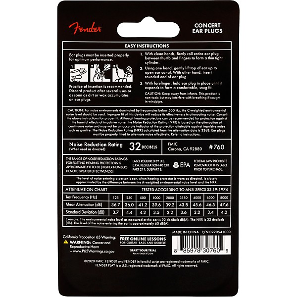 Concert Ear Plugs 10 Pairs Daphne Blue
