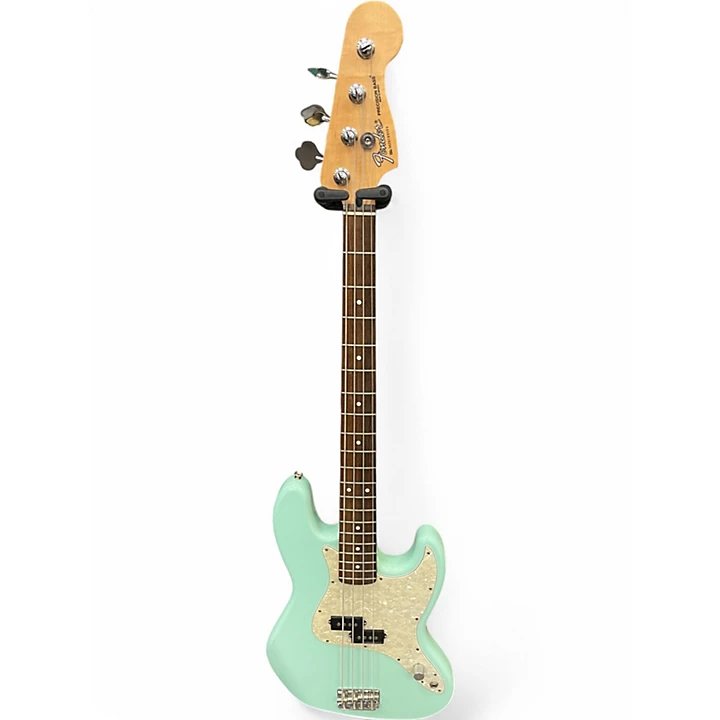 Used Fender Mark Hoppus Signature Jazz Bass Surf Green Electric Bass Guitar