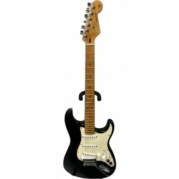 Used Fender Standard Roland Stratocaster Black Solid Body Electric Guitar