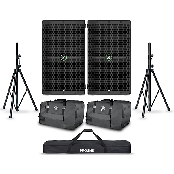 Thump210 10 Powered Speaker Pair With Bags and Stands