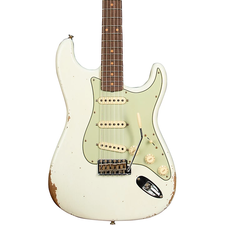 Time Machine Series 62 Stratocaster Relic Electric Guitar Aged Olympic White