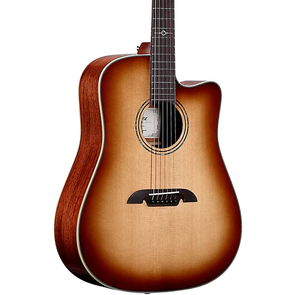 MD60CE Herringbone Dreadnought Acoustic Electric Guitar Shadow Burst