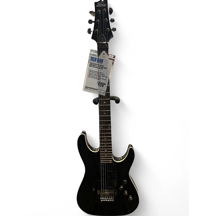 Used Schecter Guitar Research C1 FR Black Solid Body Electric Guitar