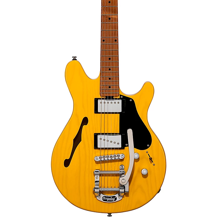 Valentine Chambered Bigsby SH Electric Guitar Butterscotch