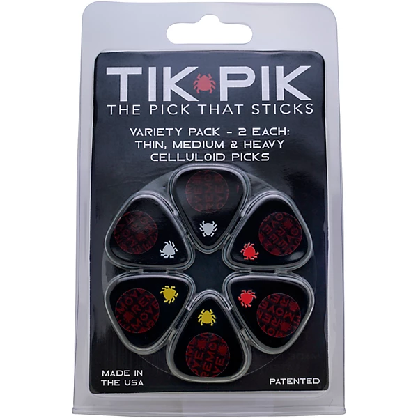 Celluloid Variety Guitar Picks 6 Pack