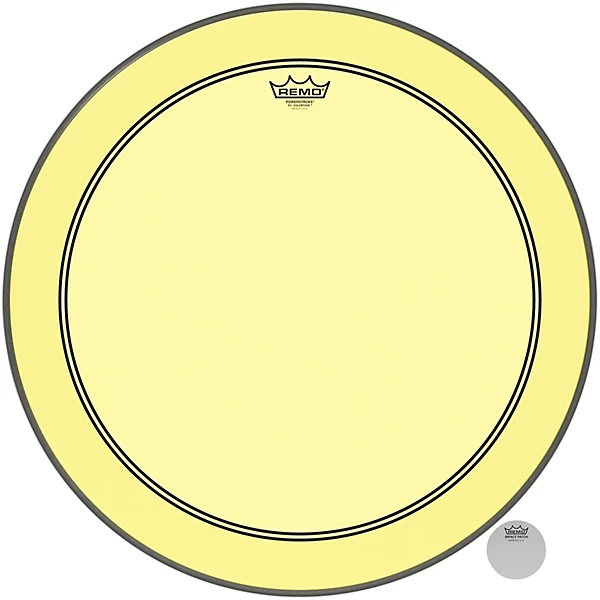 Powerstroke P3 Colortone Yellow Bass Drum Head 24 in
