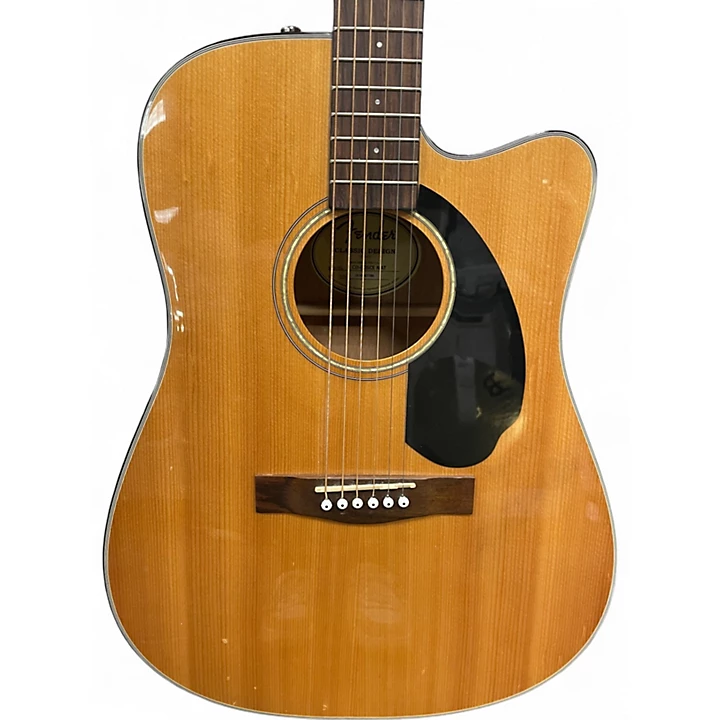 Used Fender CD60CE Dreadnought Natural Acoustic Electric Guitar