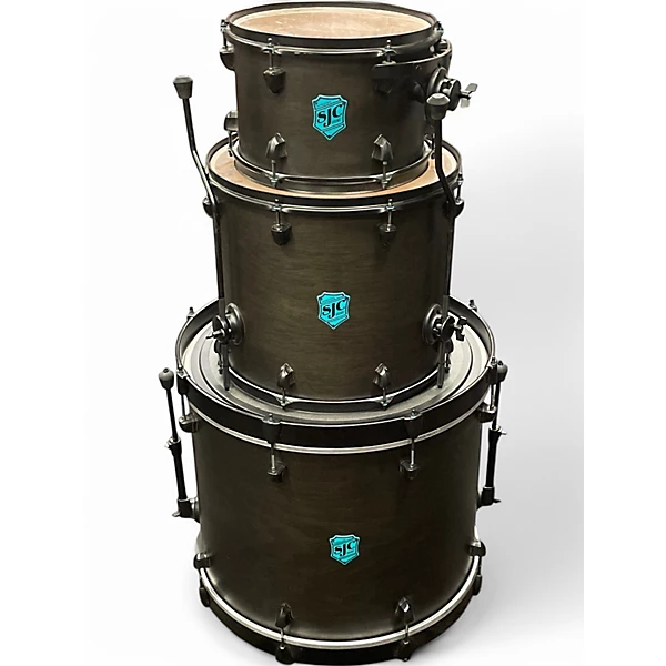 SJC Drums Used SJC Drums 3 Piece Pathfinder Black Drum Kit.gc
