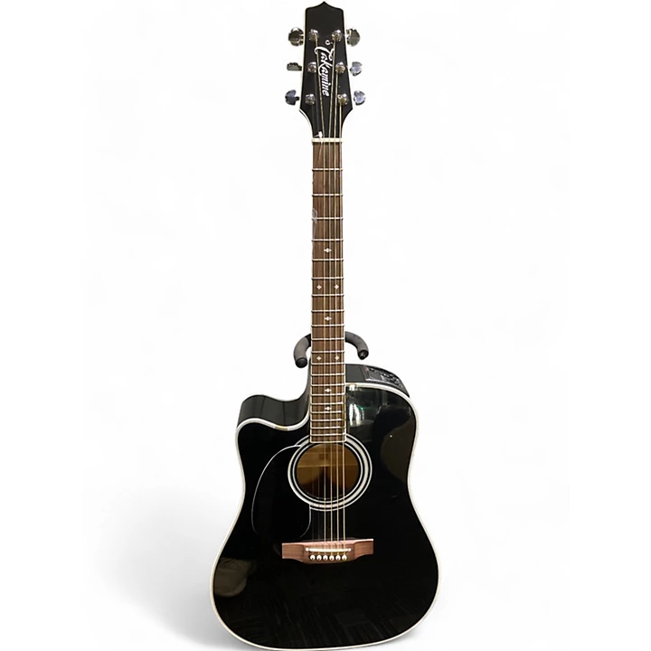 Takamine Used Takamine EF341SC Left Handed Black Acoustic Electric Guitar.gc