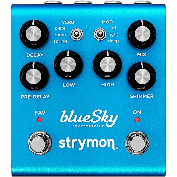 blueSky V2 Reverb Effects Pedal Blue