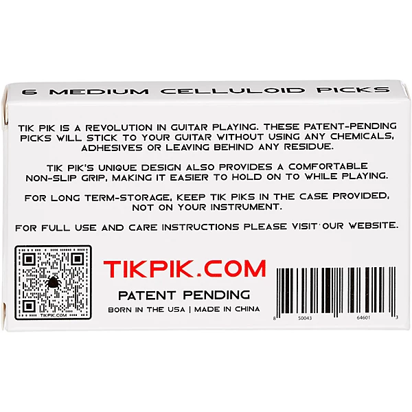 Celluloid Guitar Picks with Case 71 mm 6 Pack