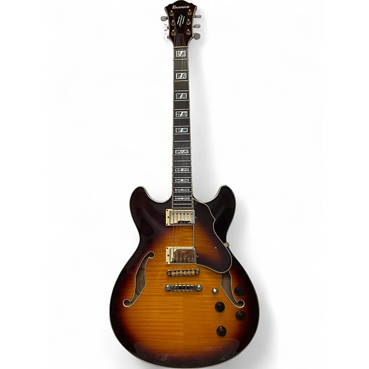 Used 2012 Ibanez AS103 sunburst Hollow Body Electric Guitar