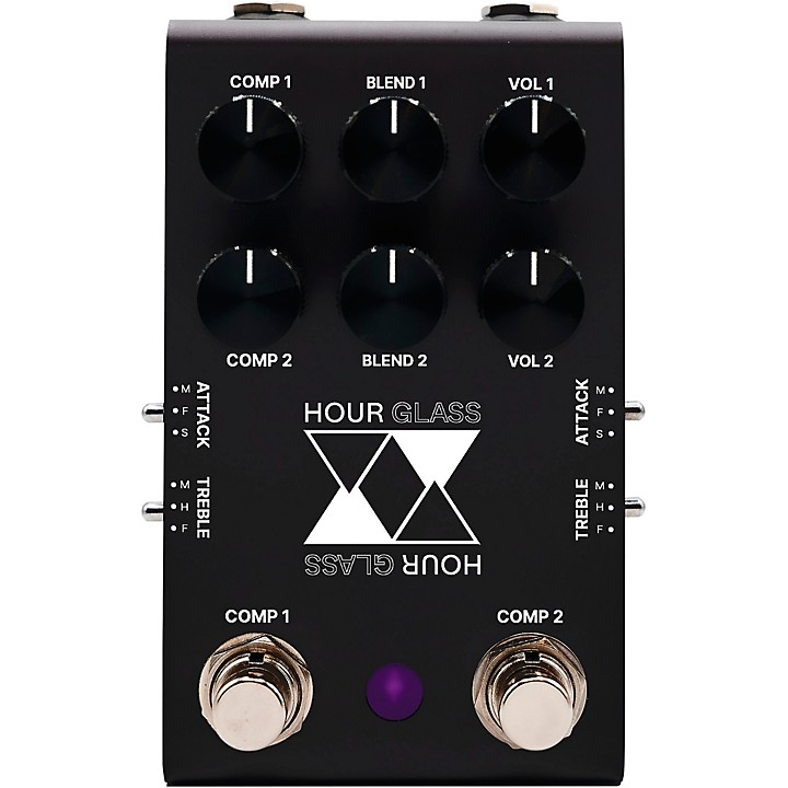Hourglass Analog Dual Compressor Effects Pedal Black