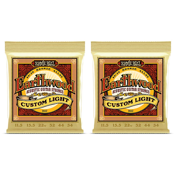 2007 Earthwood 80 20 Custom Light Acoustic Strings 2 Pack