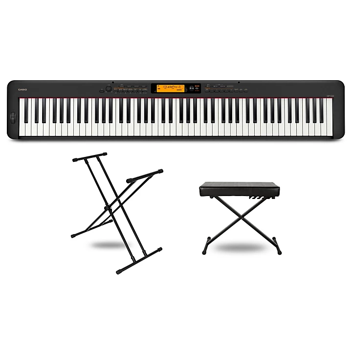 CDP S360 Digital Piano With X Stand and Bench Black Essentials