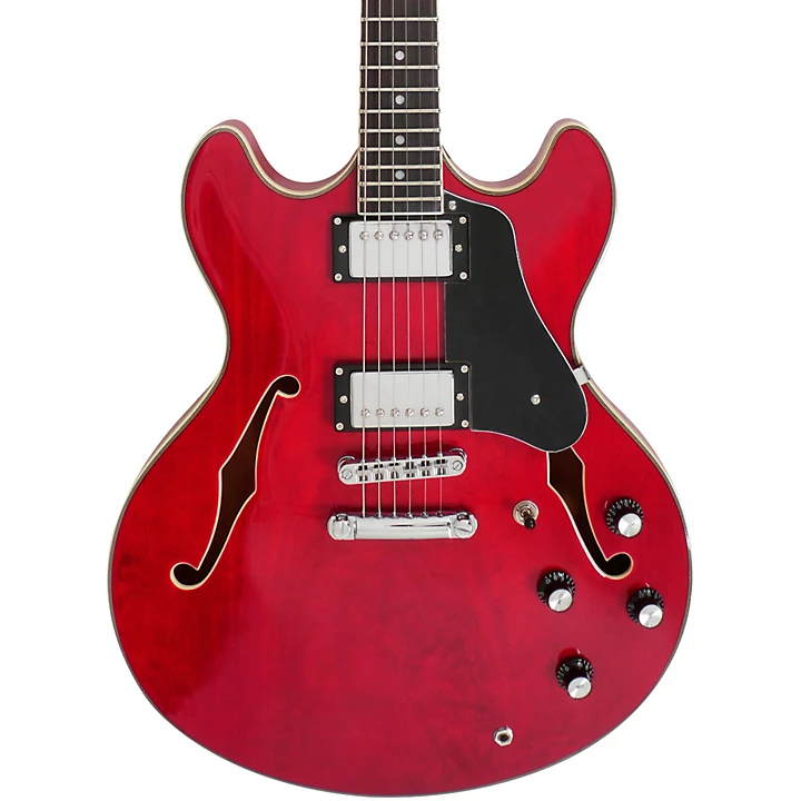 Larry Carlton H7 Hollowbody Electric Guitar See Thru Red