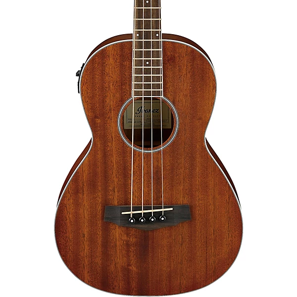 PNB14E Parlor Acoustic Electric Bass Guitar Natural