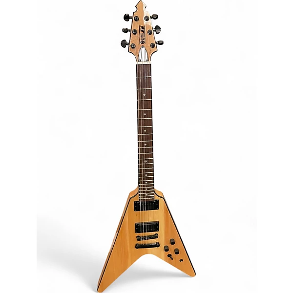 Used Hard Luck Kings OUTLAW Natural Solid Body Electric Guitar