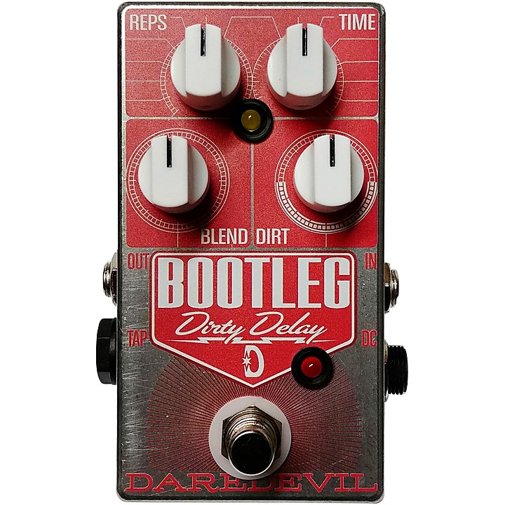 Daredevil Pedals Bootleg Dirty Delay Effects Pedal Red