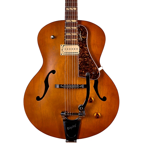 Godin 5th Avenue Jumbo P Rail Hollowbody Electric Guitar Harvest Gold