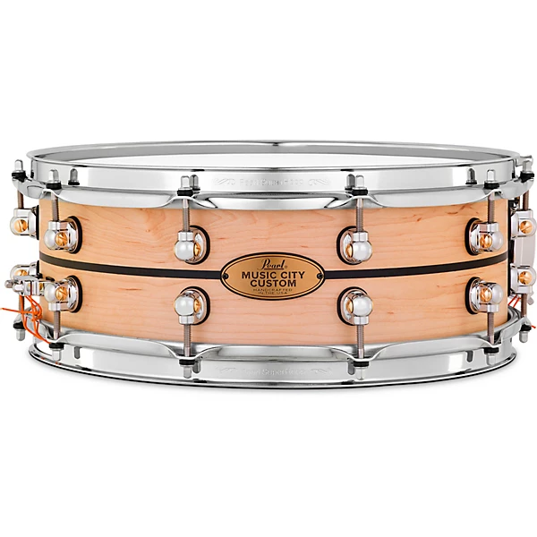Pearl Music City Custom Solid Shell Snare Maple with Ebony Inlay 14 x 5 in.