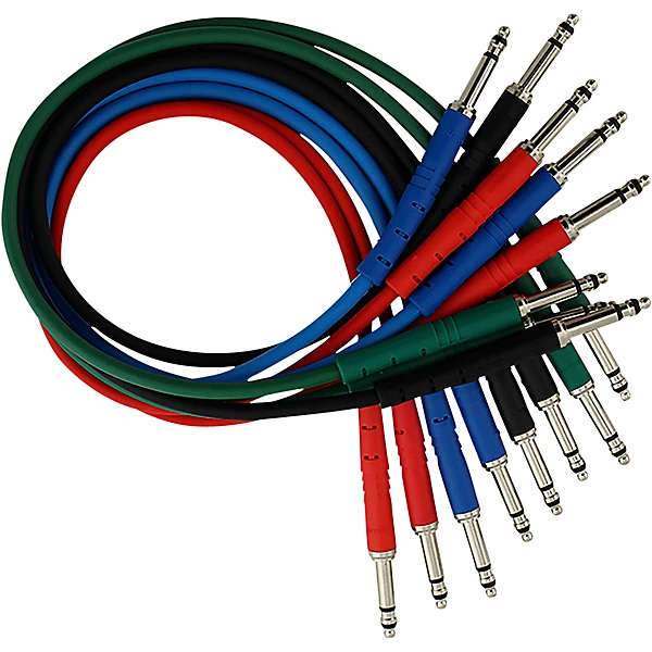 StageMASTER TRS TT Patch Cable 8 Pack 1 ft