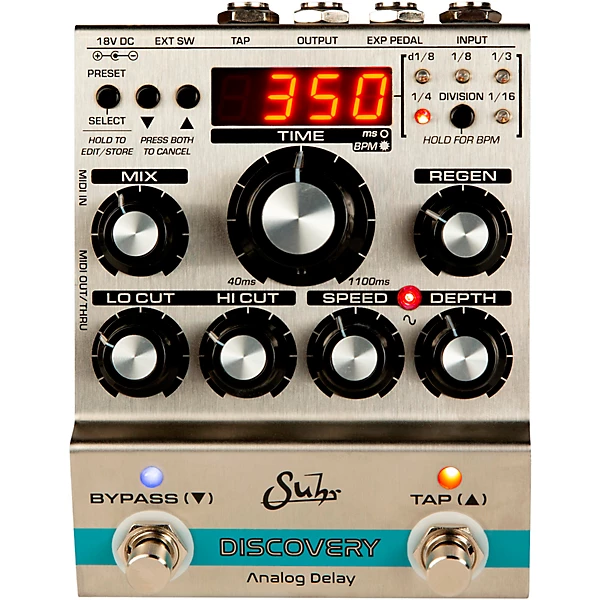 Discovery Analog Delay Effects Pedal Silver