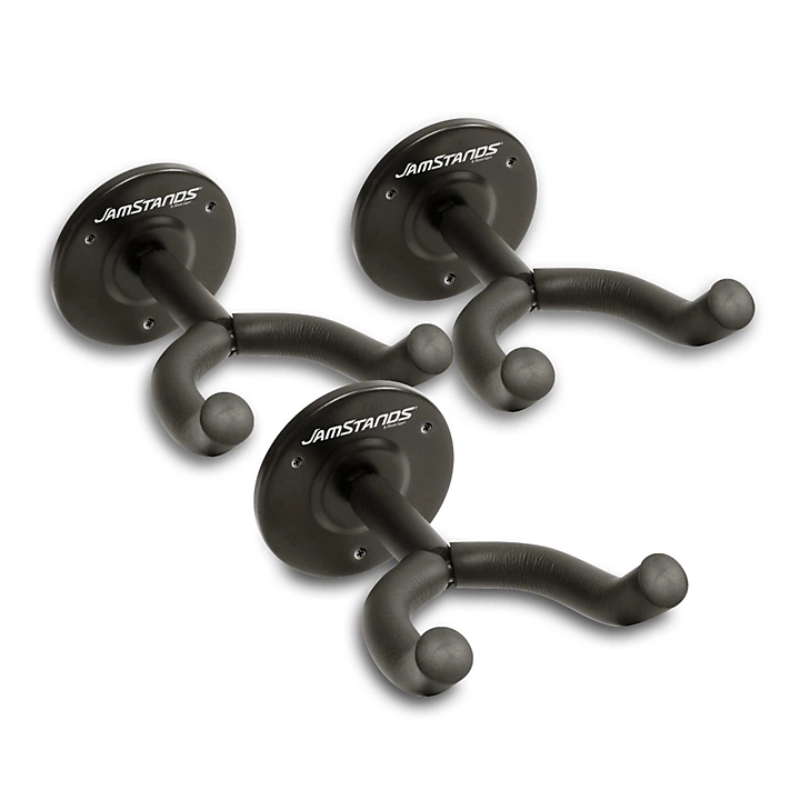 JS GHG25 Guitar Wall Hanger with Adjustable Yoke 3 Pack