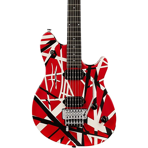 Wolfgang Special Satin Striped Electric Guitar Satin Red Black and White