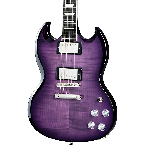 SG Modern Figured Electric Guitar Purple Burst