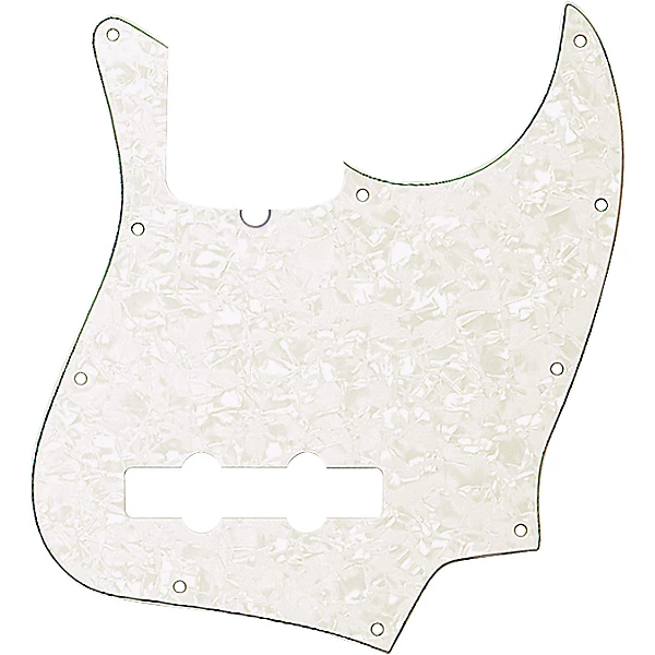 Standard Jazz Bass Pickguard 10 Hole White Pearl